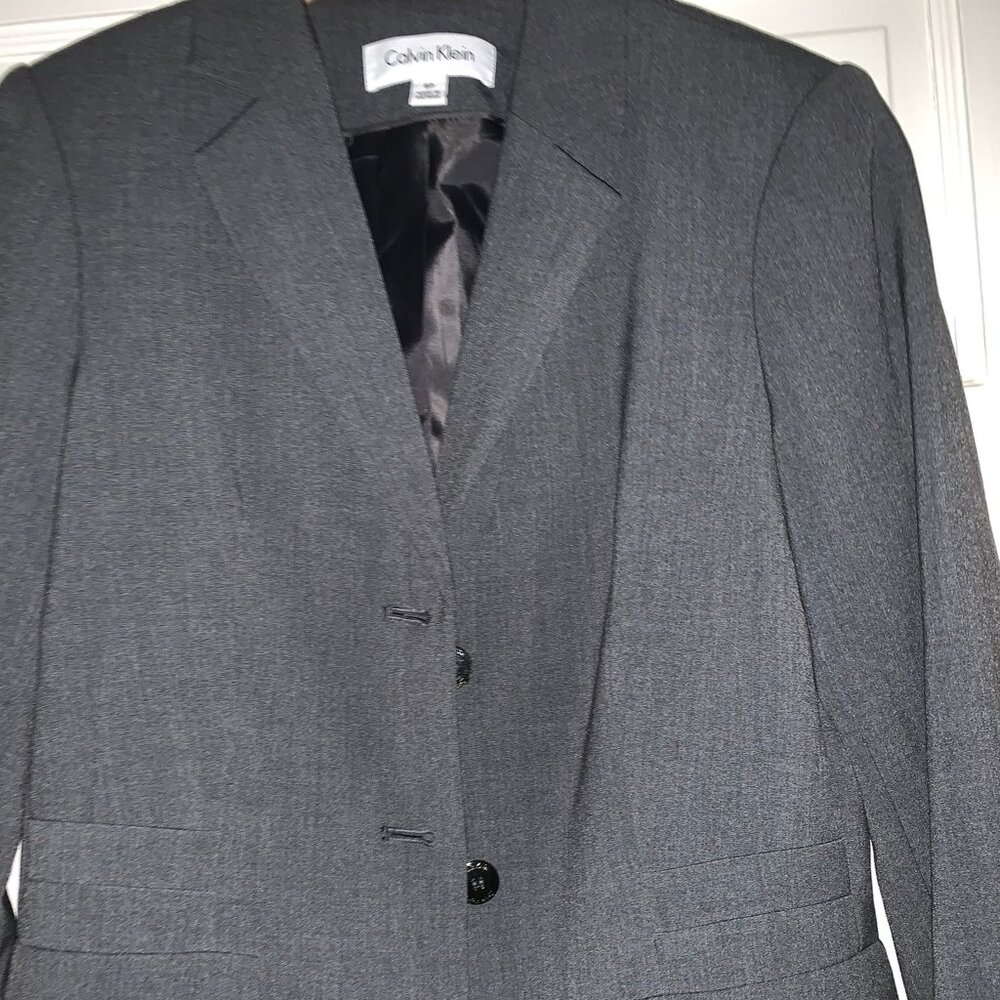 Calvin Klein Women's Gray Grey Blazer